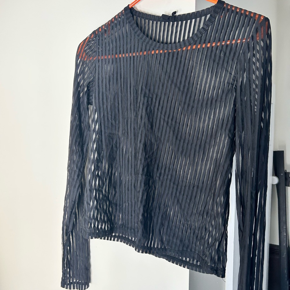 out from under // Urban outfitters  striped see through top